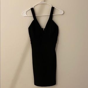 F21 black mesh knit bodycon